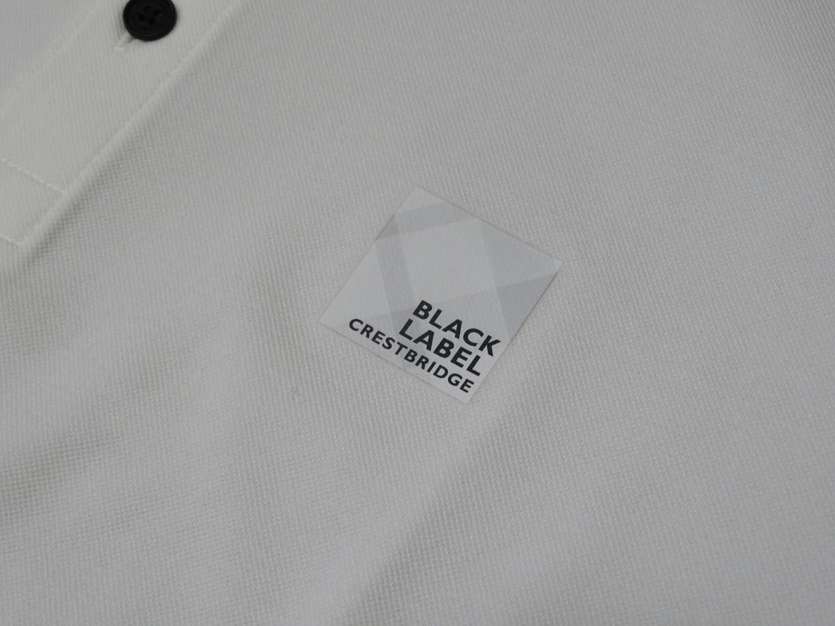 ブラックレーベル クレストブリッジ 高級半袖ポロシャツ M　17,600円 白 マスク付き_画像2