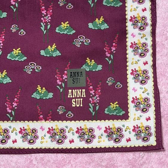 ★ANNA SUI ハンカチ　フラワー　未使用品_画像3