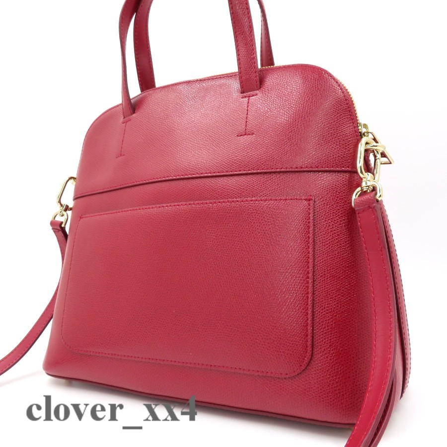 【極美品 2021年 新型】フルラ ショルダーバッグ パイパー レッド 赤 FURLA 2way ハンドバッグ