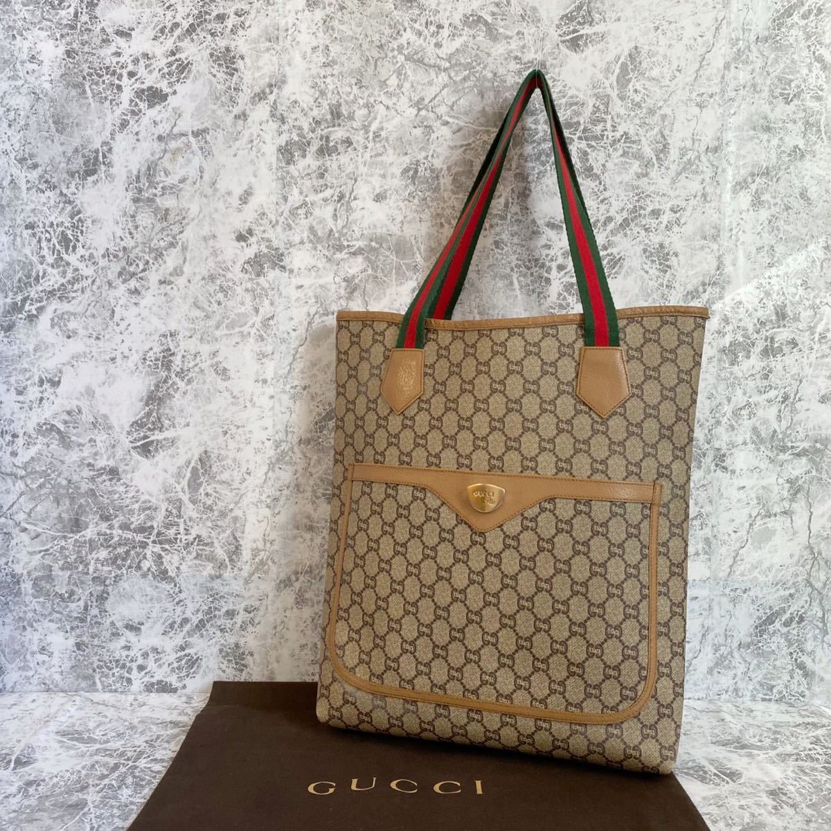 GUCCI グッチ GGスプリーム シェリーライン ショルダーバッグ トート-