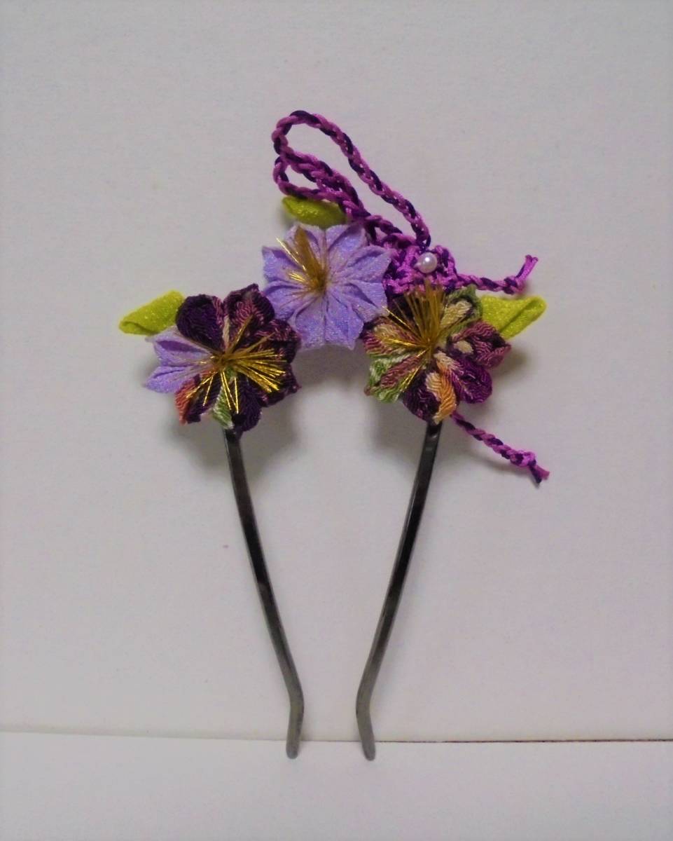 * hair ornament ornamental hairpin knob skill . flower go in . type graduation ceremony coming-of-age ceremony Japanese clothes kimono hakama and so on unused storage goods 
