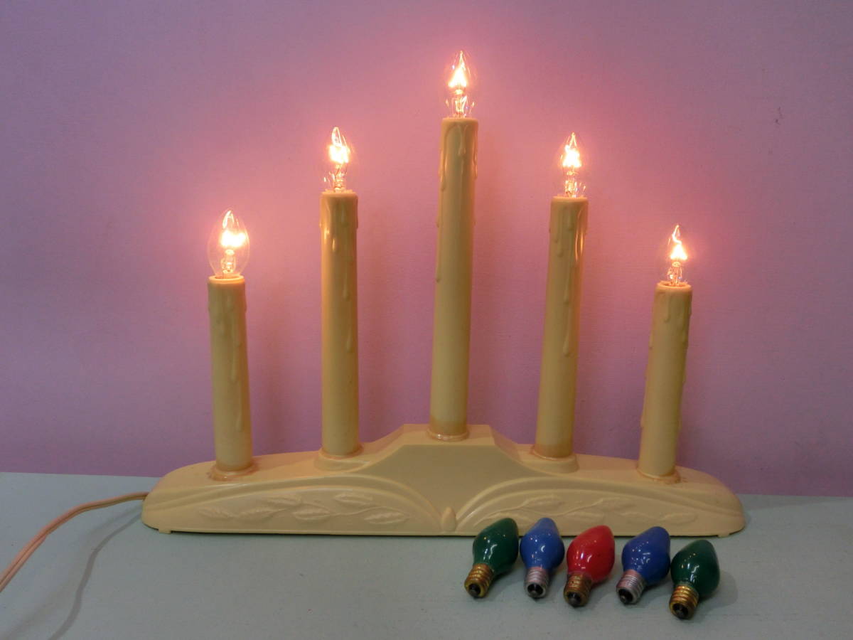 ロウソク型キャンドル アンティーク ライト クリスマス デコレーション ビンテージ インテリア antique ディスプレイ VINTAGE candle lightの画像3