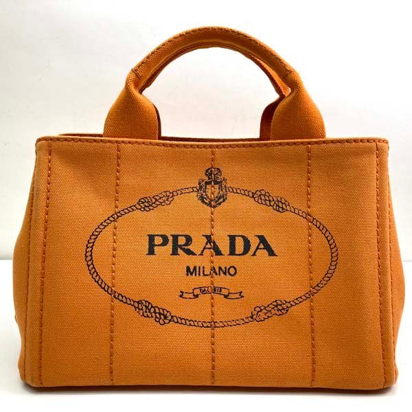 ｔ）プラダ PRADA カナパ ハンド・ショルダーバッグ 2way オレンジ