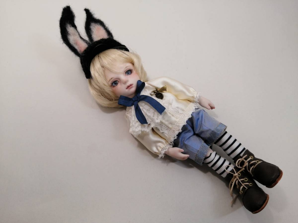 時計うさぎ 男の子 ビスクドール 少年 アリス 創作人形 作家 時計うさぎ 男の子 ビスクドール 少年 アリス 創作人形 作家