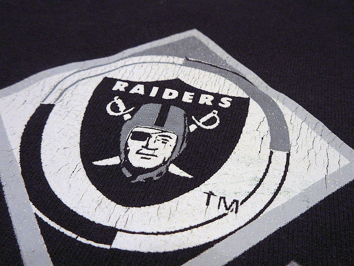 ビンテージ90’s●NFL RAIDERSボーイズ裏起毛スウェットシャツsize XL●221115s1-k-sws 1990sアメフトラスベガスレイダース_画像7