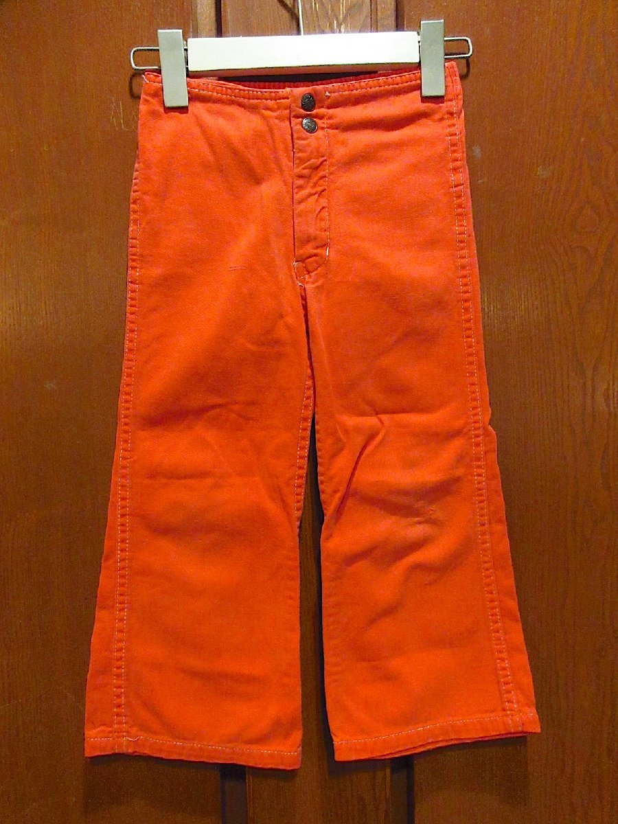  Vintage 70\'s*Mitey Miss Kids flare pants orange absolute size W53cm*221117r10-k-pnt-ot child clothes bottoms 1970s USA