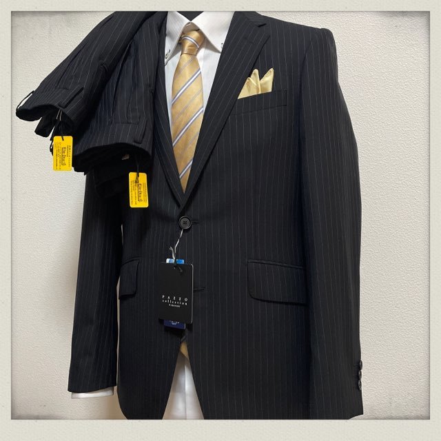 人気商品 ブラック 黒 ハイパースリム ノータック 2ツボタン スーツ
