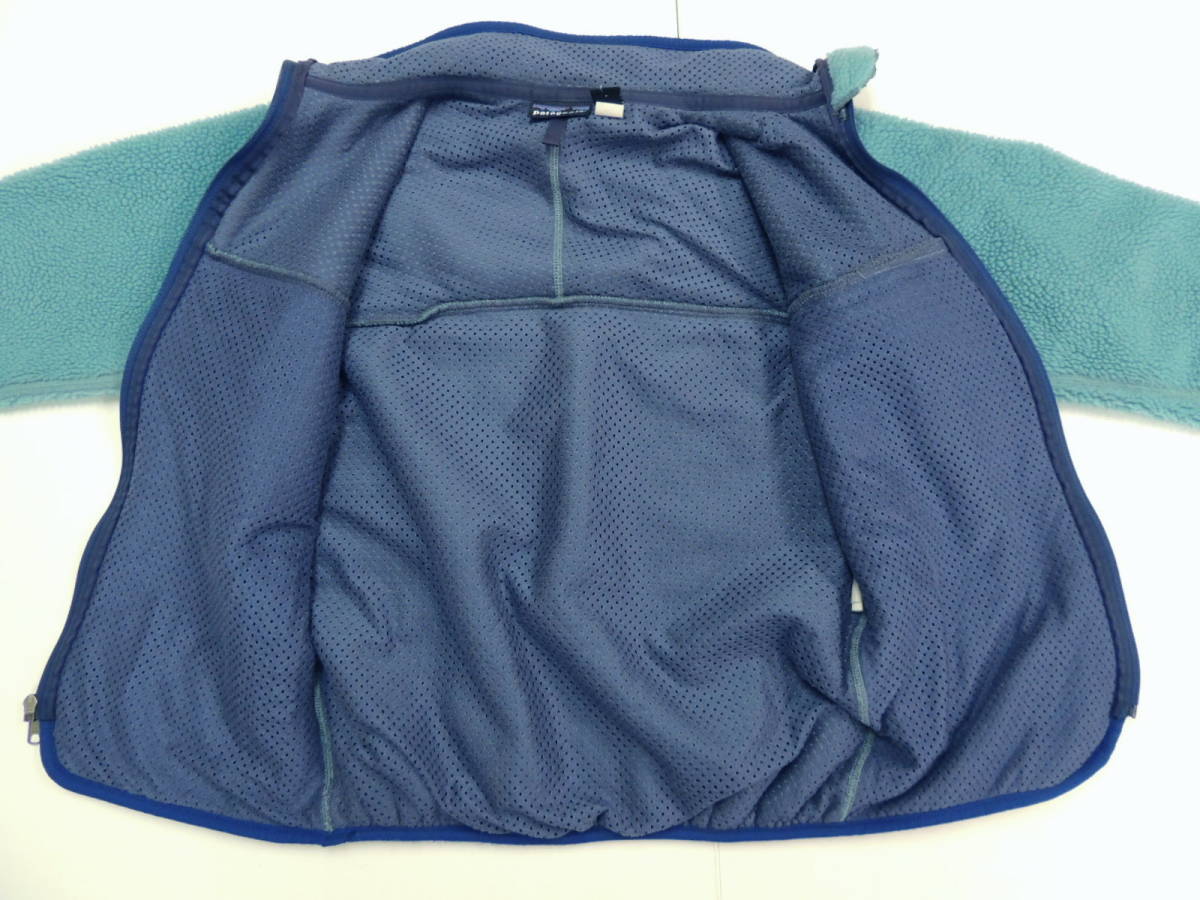 ★美品 シーグリーン 雪なし タグ VINTAGE パタゴニア PATAGONIA ベビー レトロ フリース カーディガン ジャケット Sサイズ 23020 F4 1994_画像7