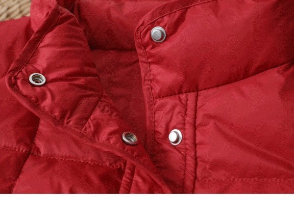 新品暖かいレディース90％ダウンジャケット軽量コート赤M_画像8