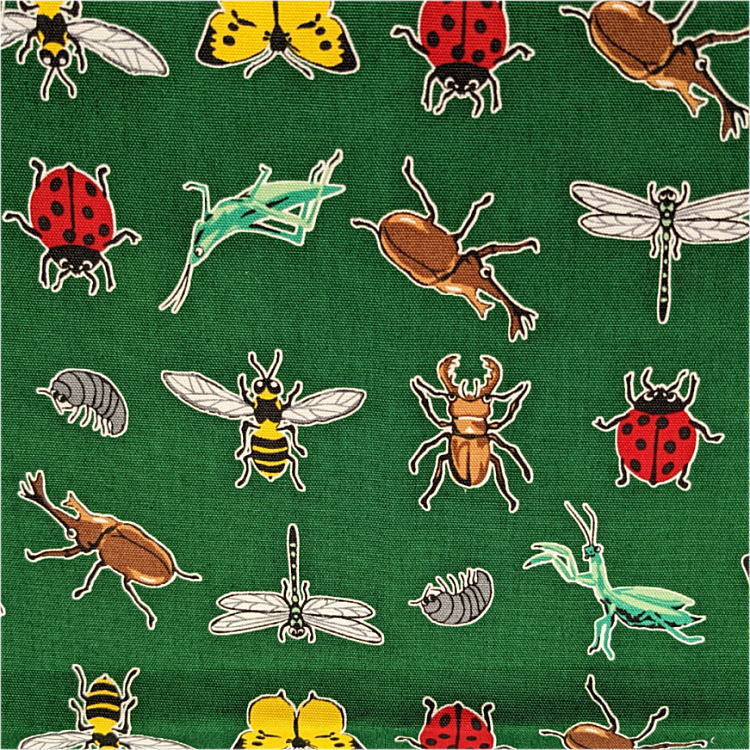  super Mini pouch *SSS sack [ insect pattern green green ] pouch / amulet sack / pouch / small amount . sack / inset less / made in Japan / present / stag beetle 