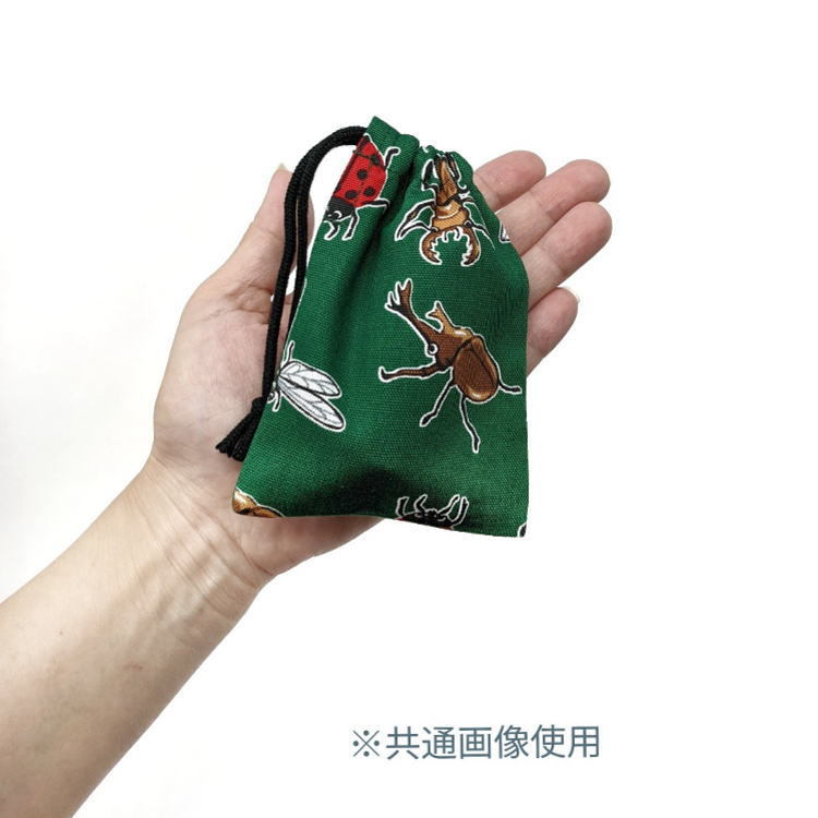  super Mini pouch *SSS sack [ insect pattern green green ] pouch / amulet sack / pouch / small amount . sack / inset less / made in Japan / present / stag beetle 