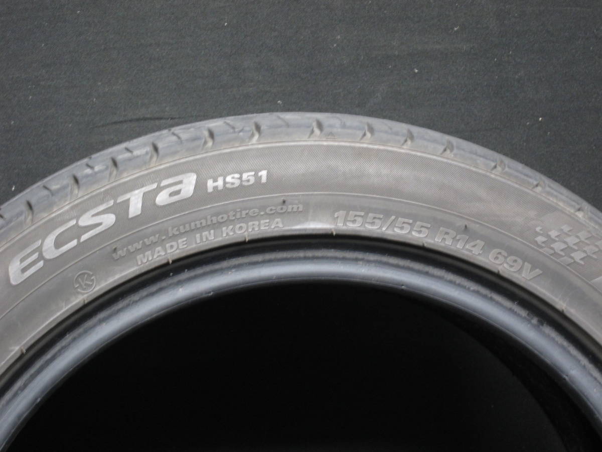 ★☆ 2019年製 クムホ HS51 155/55R14 1本のみ #20795 ☆★_画像4