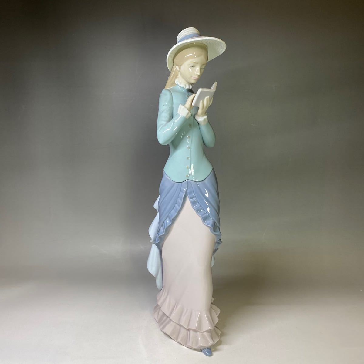 最高級 ☆美品 本を読む少女 リヤドロ LLADRO フィギュリン 陶器人形 西洋人形 36cm 工芸品