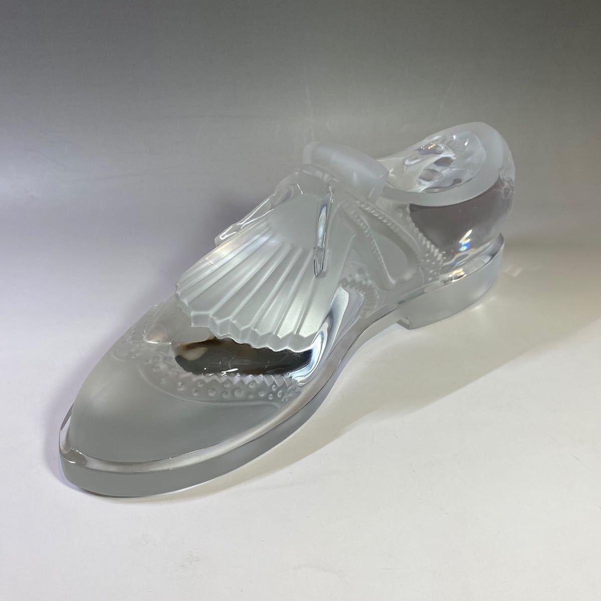 ROYALES DE CHAMPAGNE ロイヤルドシャンパーニュ ガラス オブジェ 靴 紳士 置物 小物入れ 美術品 インテリア クリスタルガラス