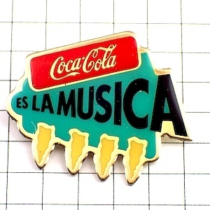  значок * желтый коготь Coca Cola. музыка испанский язык * Франция ограничение булавка z* редкость . Vintage было использовано булавка bachi