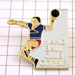  pin badge * handball player Shute lamp * France limitation pin z* rare . Vintage thing pin bachi