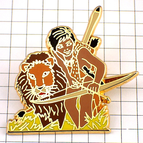  pin badge * lion .... bow arrow archery * France limitation pin z* rare . Vintage thing pin bachi