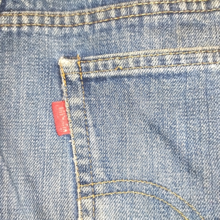 ★ LEVI'S 517 W33 70'S 66前期 トップボタン裏2 シングルステッチ、タロン42ジッパー、インディゴ縦落ち_画像10