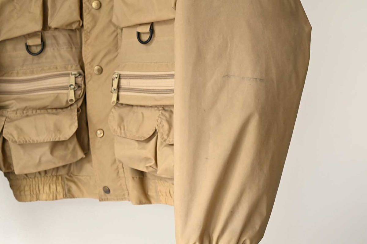 レア 90s ORVIS フィッシング ジャケット ビンテージ オービス 90s アウトドア ウェーディング フード格納式 80s 多機能 OLD FISHING L実寸