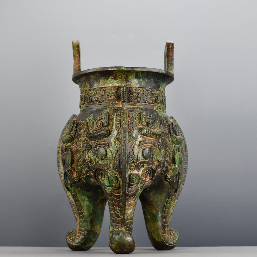 ％以上節約 青銅 爵杯 青銅器 獸面文 西周 中国 骨董品 アンティーク