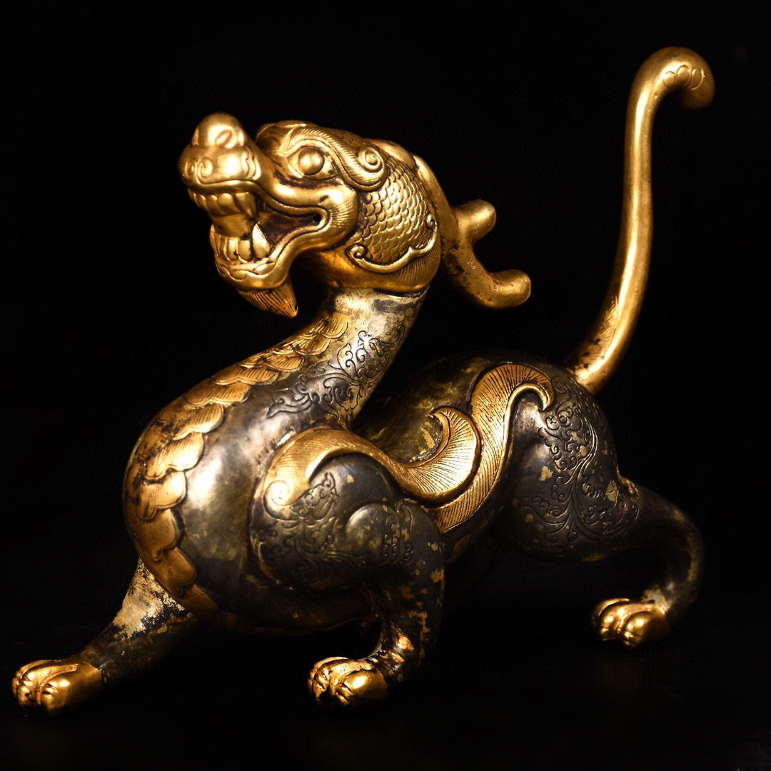 漢・館蔵珍品・青銅器・立鳥鈕猪尊置物 極細工・中国古玩・中国古美術 
