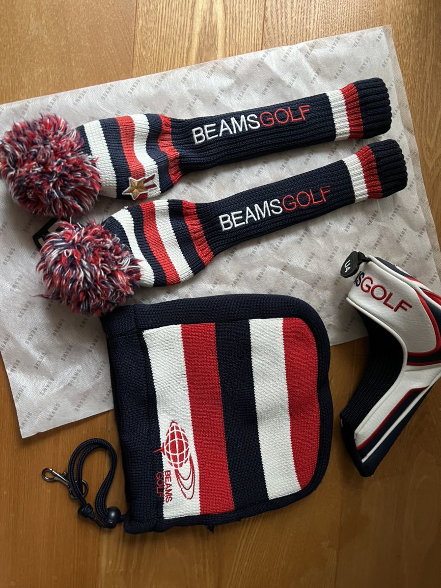 4点セット売り!ビームスゴルフ BEAMS GOLF ゴルフヘッドカバー 4点セット売り!ビームスゴルフ BEAMS GOLF ゴルフヘッドカバー