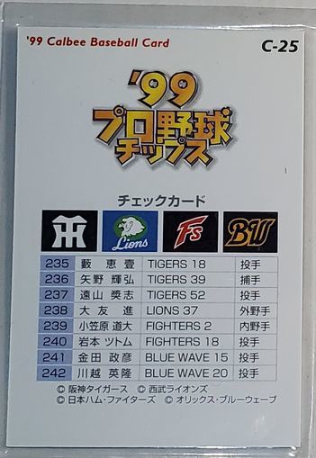 ** Calbee 1999 проверка список #C-25**