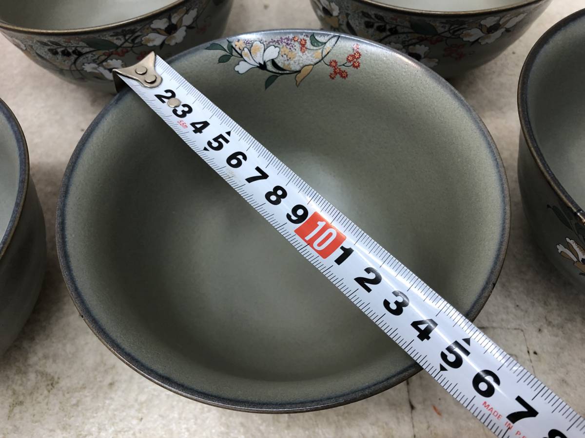 【O-1-R17】 茶漬け茶碗 ５客 茶碗 お盆 箸 箸置き セット 未使用の画像5