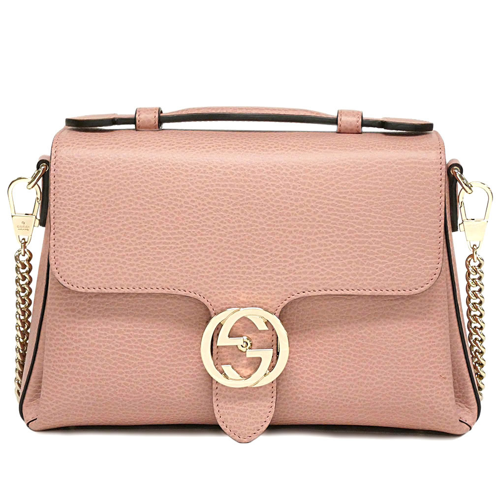 GUCCI/インターロッキングG 2wayバッグ/ショルダーバッグ/ピンク-