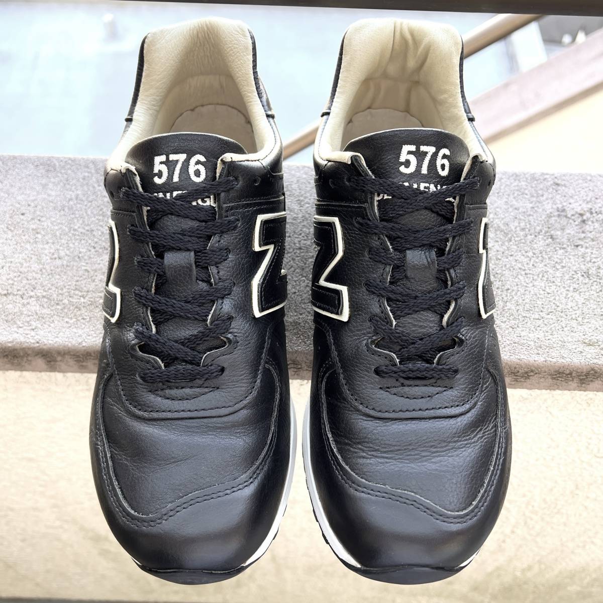 廃番 オールレザー New Balance LM576BKU UK製 US8 5 限定 M576 NB 本