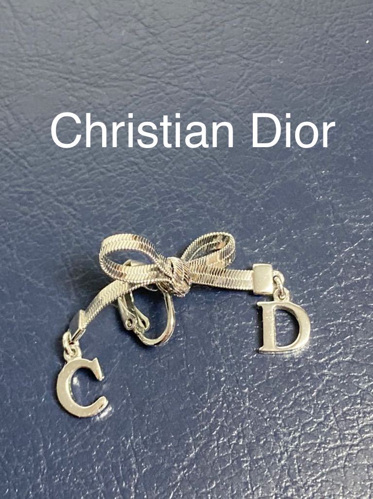 ヤフオク! - 美品 クリスチャンディオール CDロゴ リボン シルバーカ...