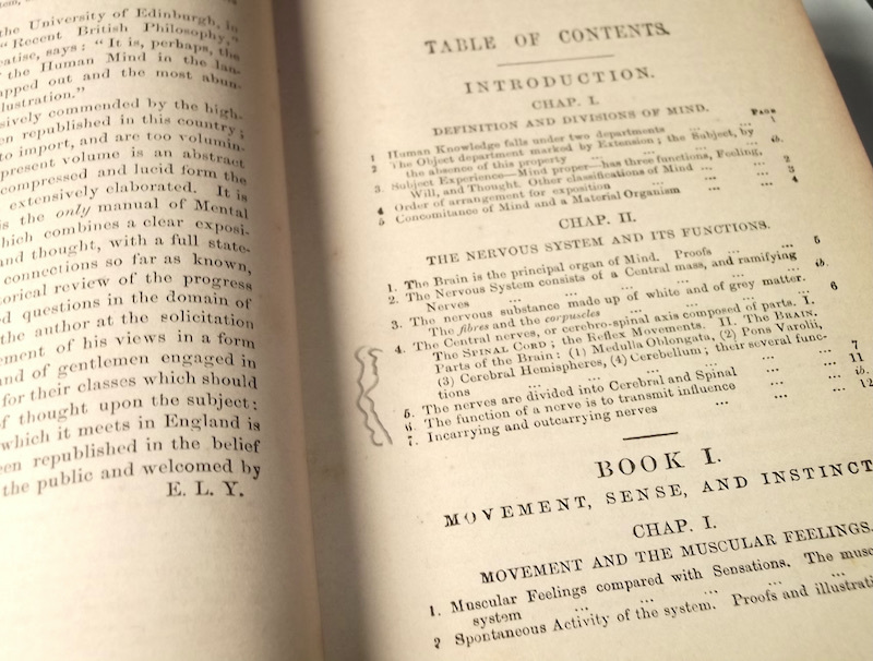 1888年 アンティーク 洋書 Mental Science アレクサンダー・ベイン Alexander Bain 戦前 心理学 テキスト 19世紀 英語_画像7