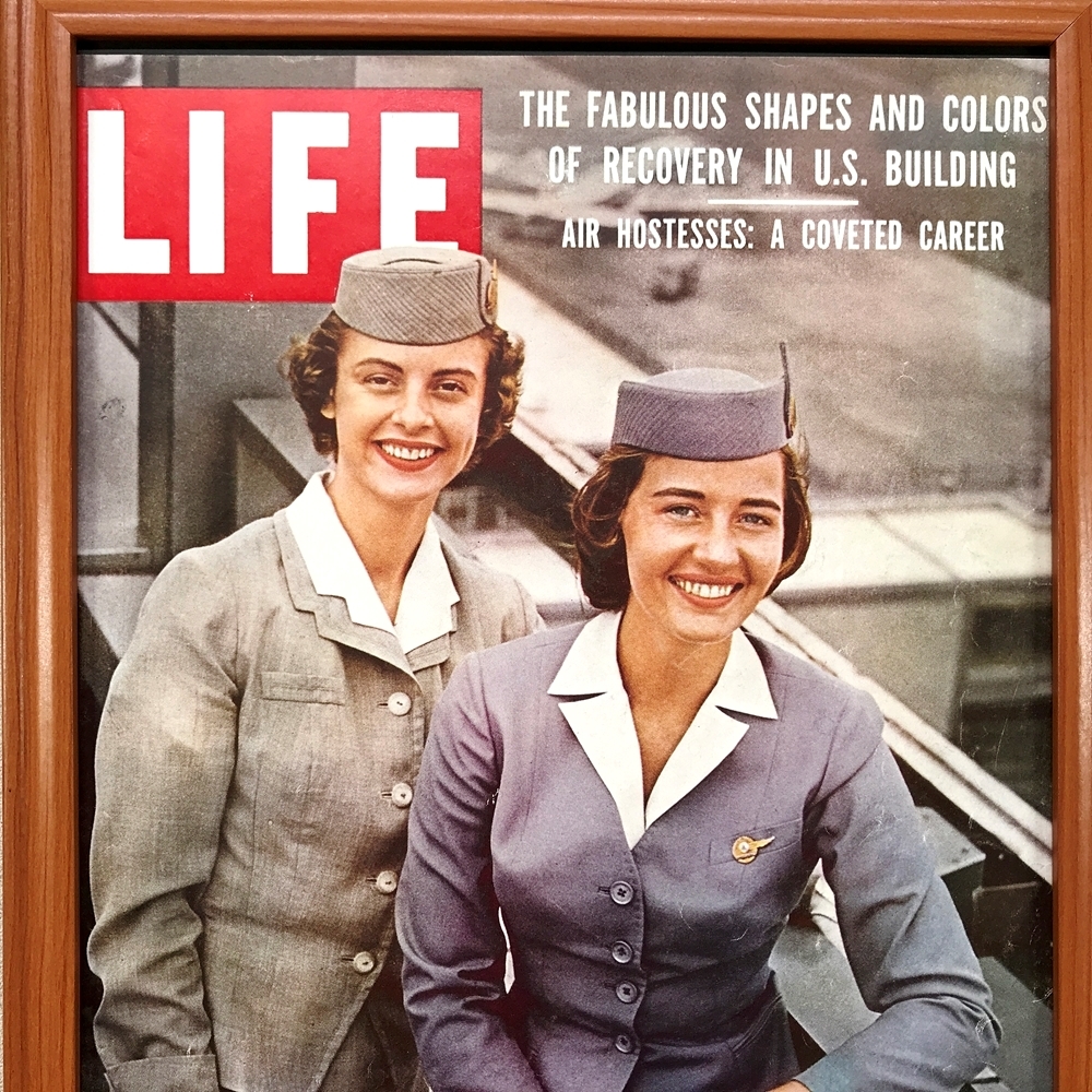 ■即決◆1958年(昭和33年) 8月25日発行 LIFE ライフ誌 表紙 [スチュワーデス]【B4-9737】アメリカ ビンテージ雑誌広告【B4額装品】★同梱可_画像4