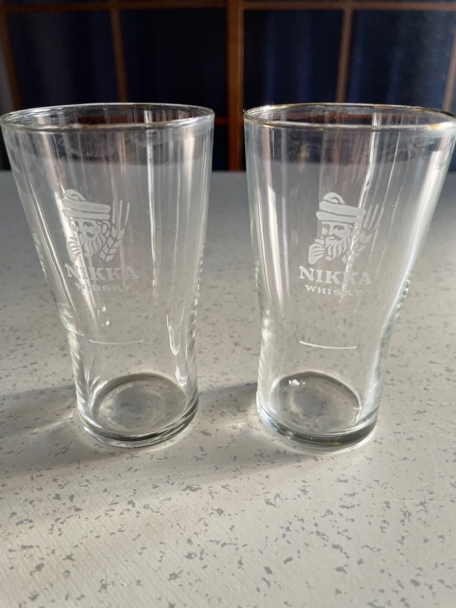 NIKKA WHISKYグラス2個　 昭和レトロ ビールグラス レトロ
