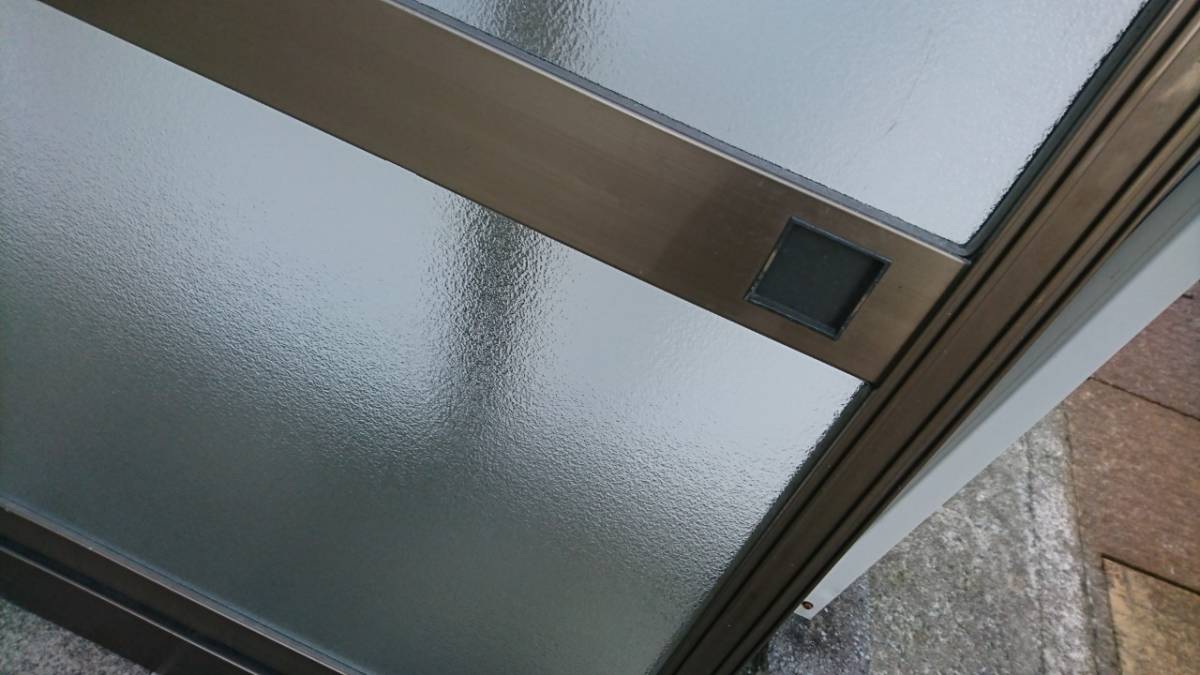 1F NR041102-1 glass door sliding door 2 pieces set abrasion glass entranceway Showa Retro Seino post shipping ①
