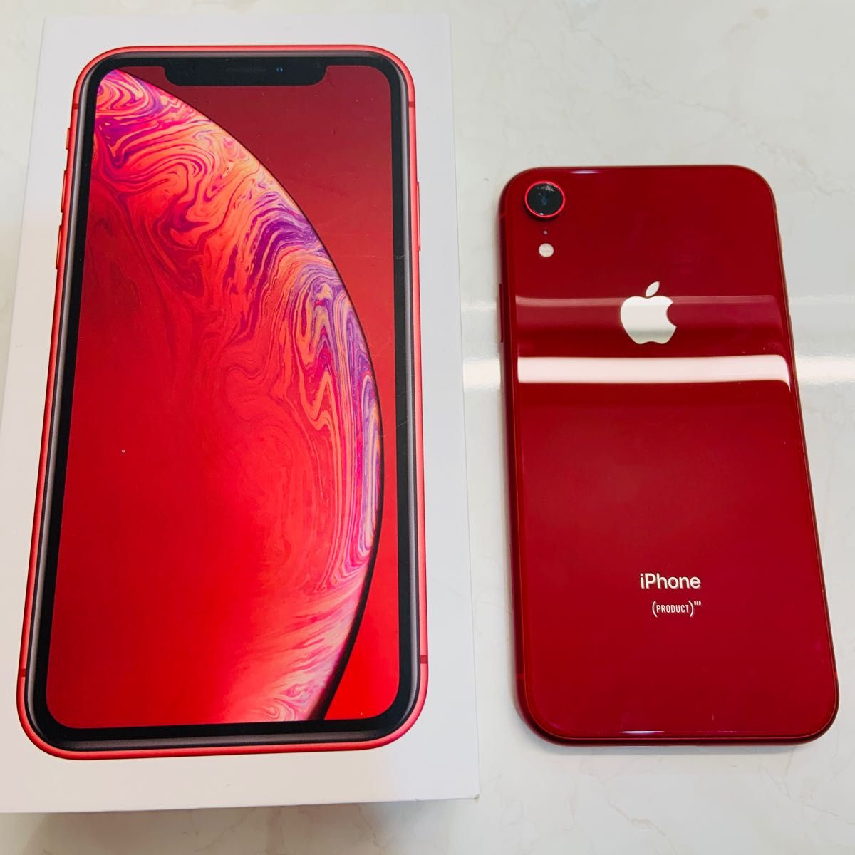 大人気商品 iPhone XR PRODUCT RED 64GB SIMフリー 背面割れ有り