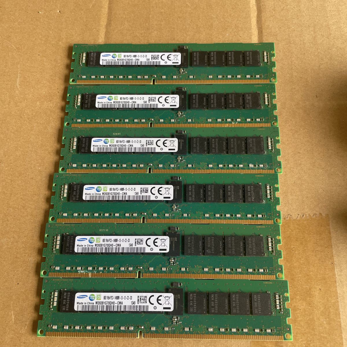 SAMSUNG 8GB 1Rx4 PC3-14900R-13-12 6枚セット_画像1