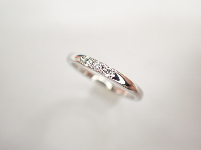 美品 ミキモト Pt950 ダイヤ計0.05ct デザインリング 指輪