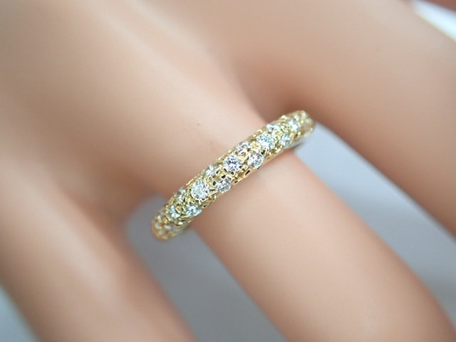 美品 タサキ 田崎真珠 K18 ダイヤ計0.21ct デザイン リング 指輪