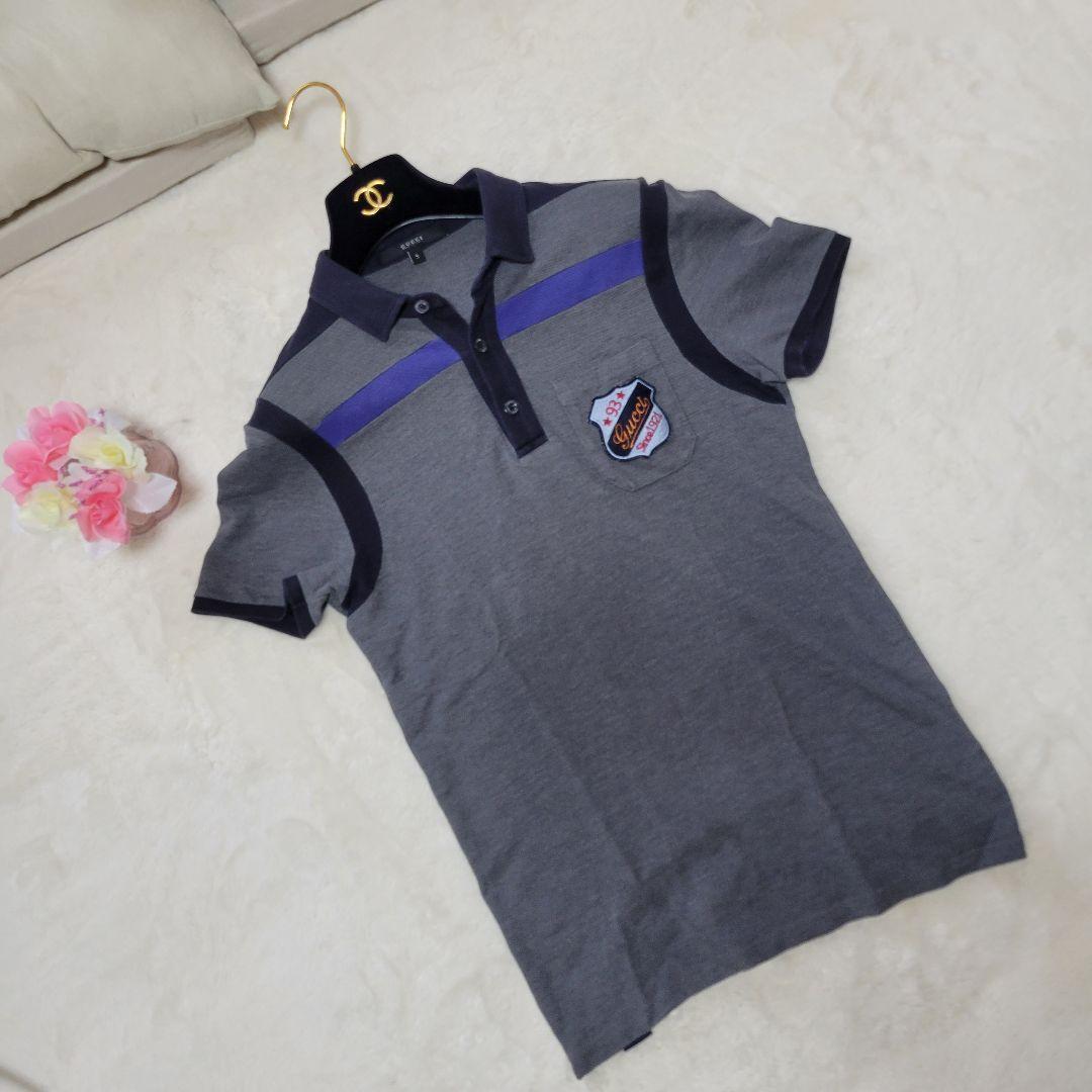 はこぽす対応商品】 GUCCI ロゴ ワッペン 配色 ポロシャツ T シャツ