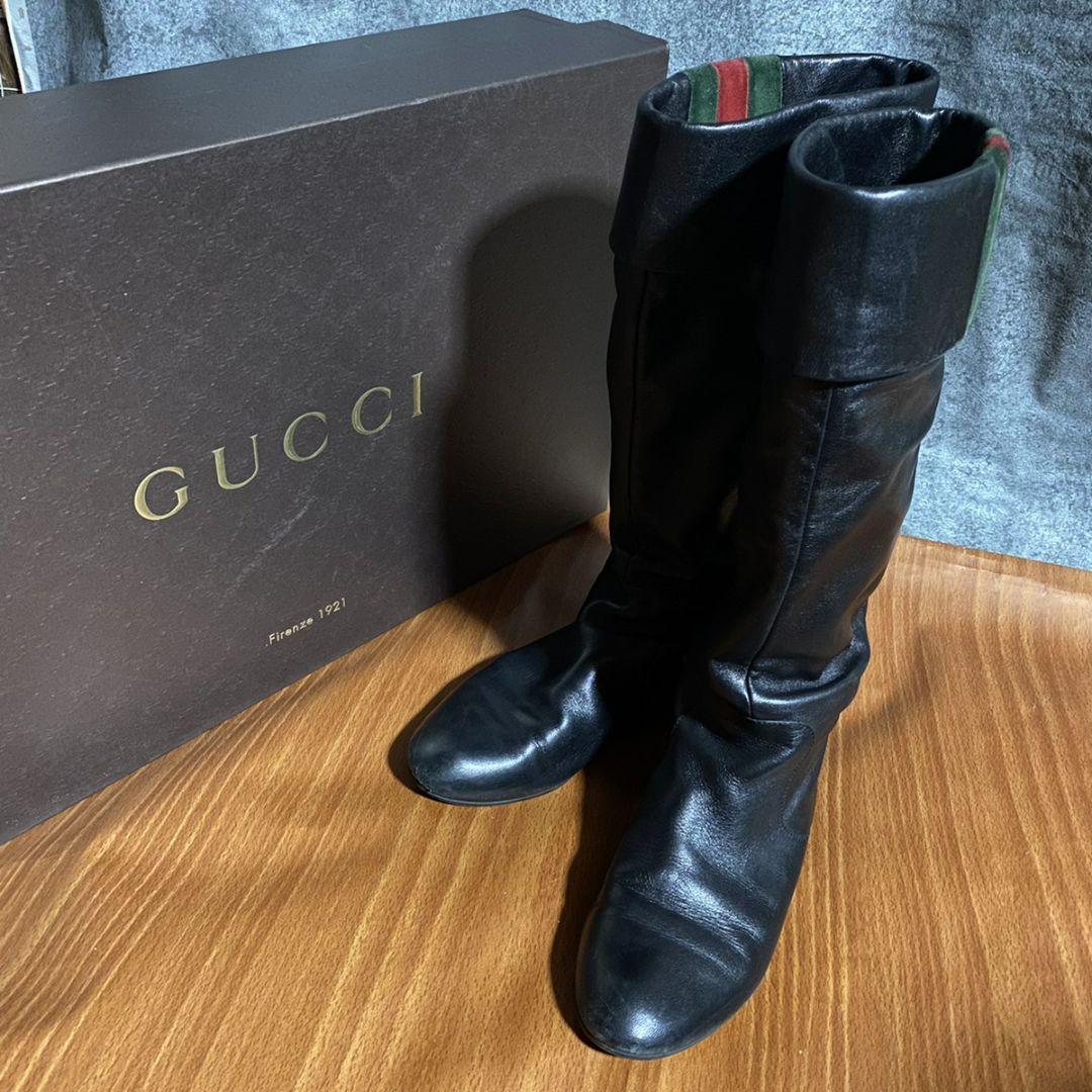 新作人気モデル 箱付き GUCCI グッチ ロングブーツ シューズ 靴 ブーツ