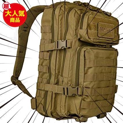 内祝い】 Mil-Tec cm 25 x 20 x 42 Coyote - 20L 小 Pack Assault US