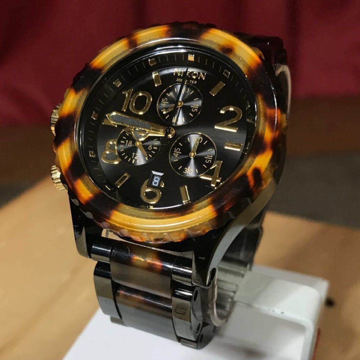 NIXON 腕時計THE42-20 クロノグラフ 黒 べっ甲 メンズ レディース NIXON // THE 42-20 CHRONO べっ甲柄 メンズ・レディース|Yahoo