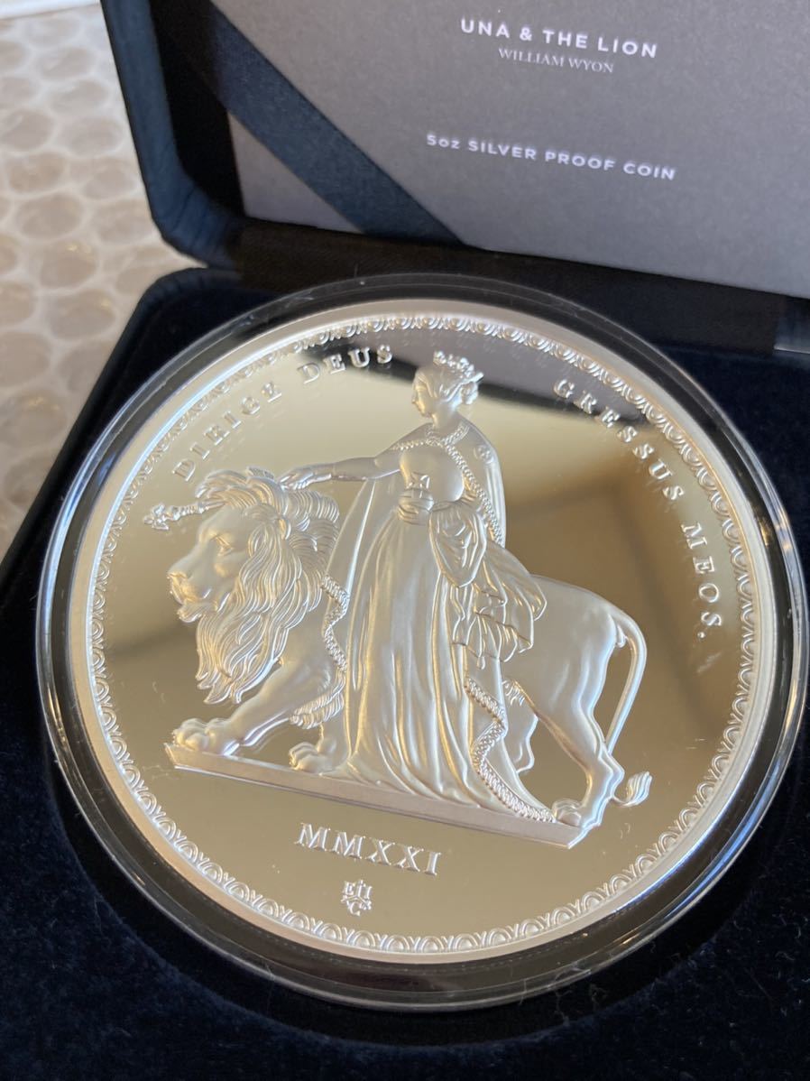 5オンス銀貨 ウナとライオン セントヘレナ造幣局 マスターピース版