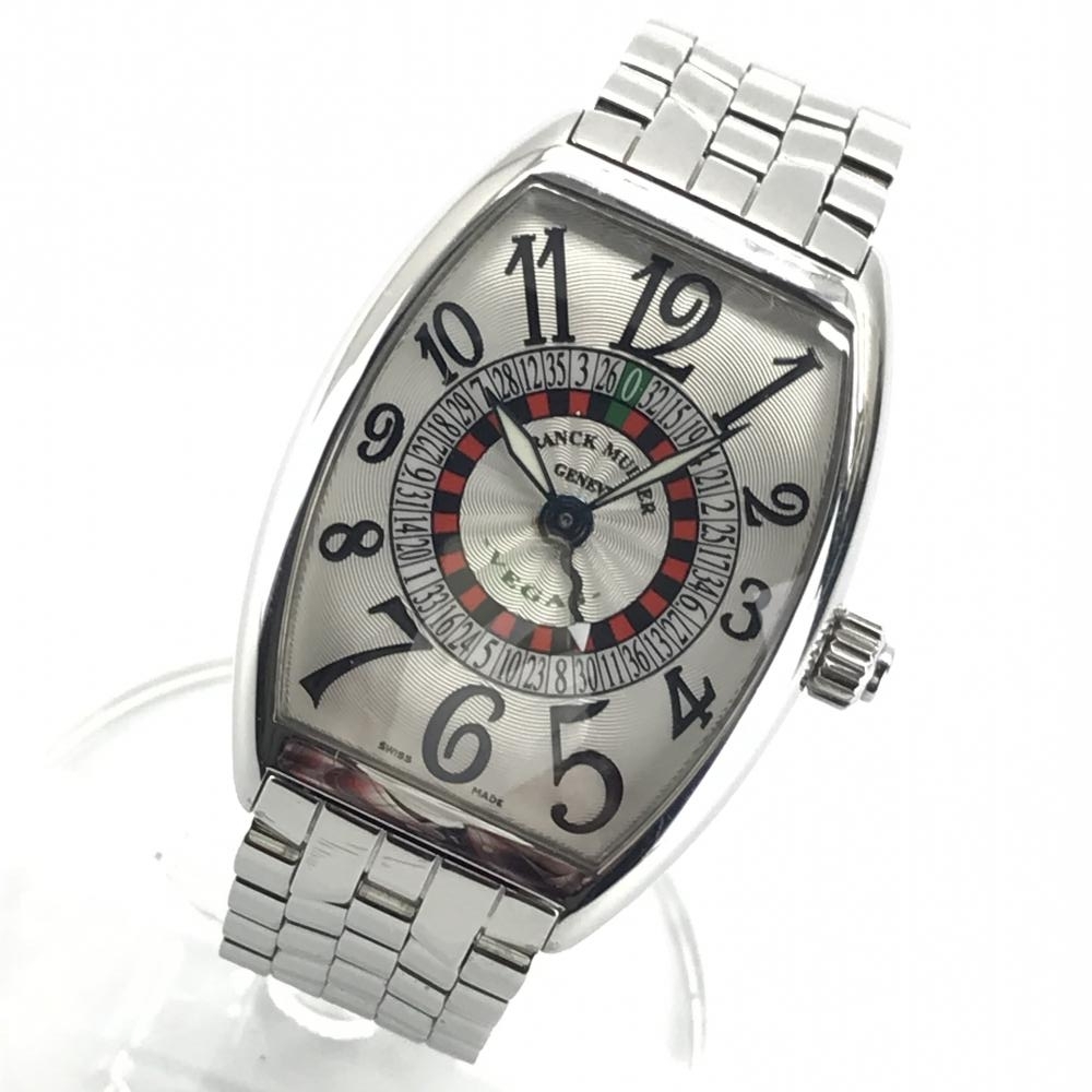 FRANK MULLER フランクミュラー 6850VEGAS トノウカーベックス ヴェガス メンズ 腕時計 自動巻き シルバー文字盤 アラビア 管理YK29603