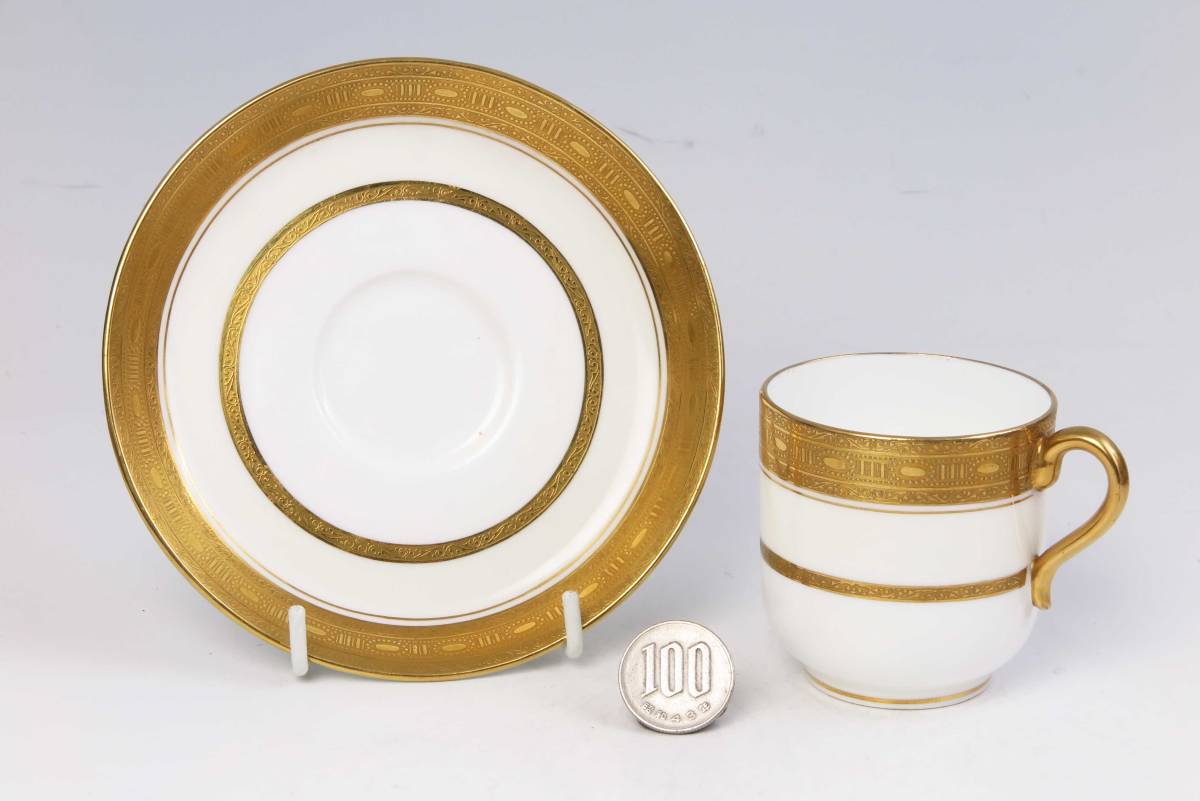  Minton gorgeous gold paint * D* cup & saucer * H3774 (1 class goods )