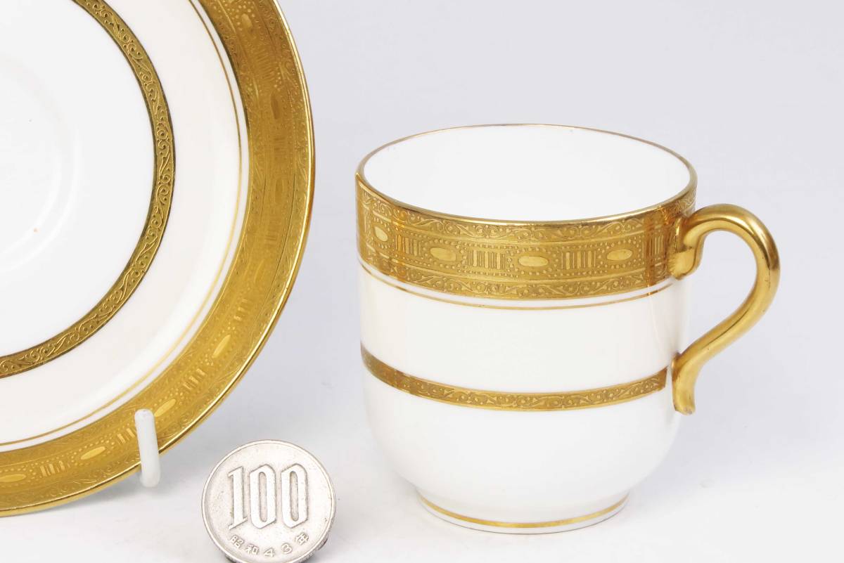  Minton gorgeous gold paint * D* cup & saucer * H3774 (1 class goods )