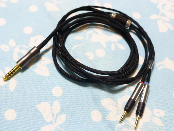 audio-technica ATH R70X 用ケーブル ロック機構付 MOGAMI 2944 4.4mm5極 130cm トープラ販売 スプリッター (カスタム対応可能)
