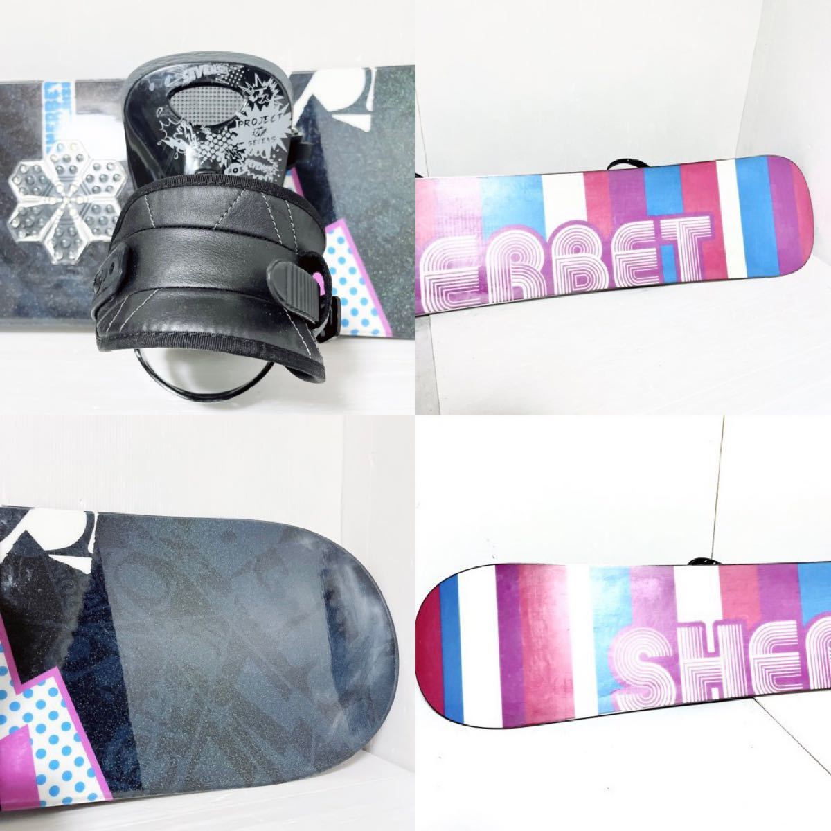 【2024福袋】 SHERBET スノーボード SEVENS ビンディングセット 157cm L 子ども用