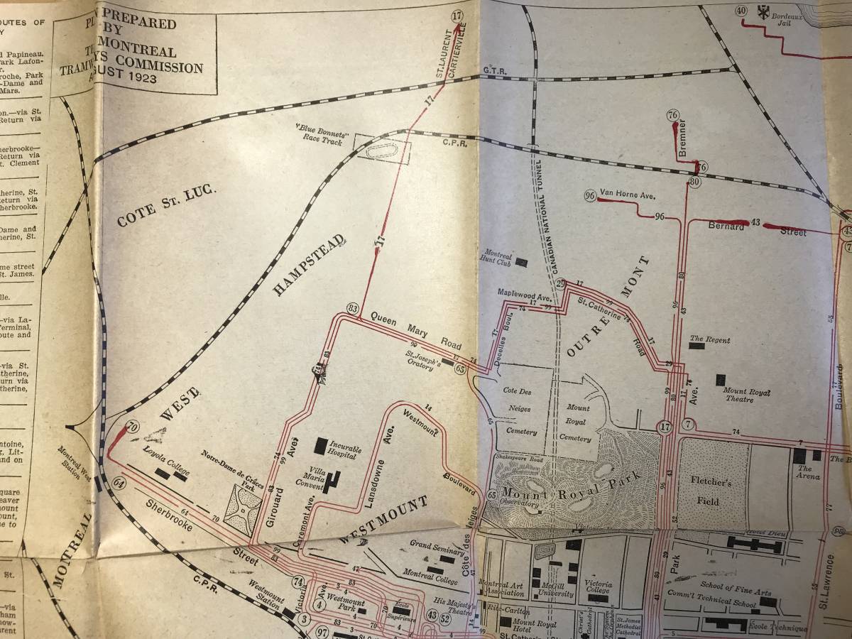 [MAP of the CITY of MONTREAL With INDEX of STREETS and NUMBERED CHART of the]A.T.CHAPMAN 1924 year .* Canada *montoli all 02212